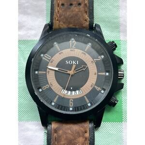 Soki Black And Brown Tone Men’s Quartz Watch